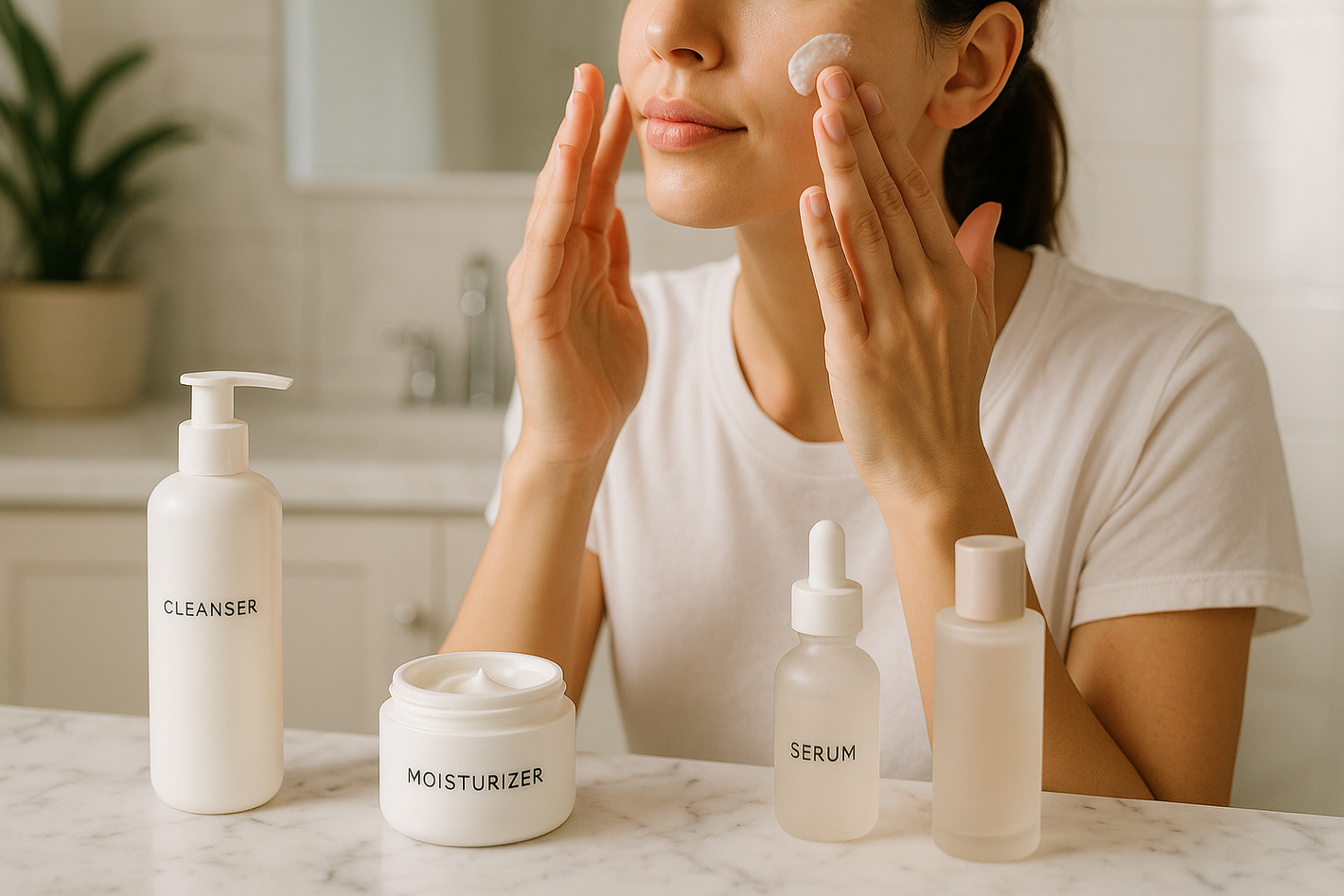 skincare being used